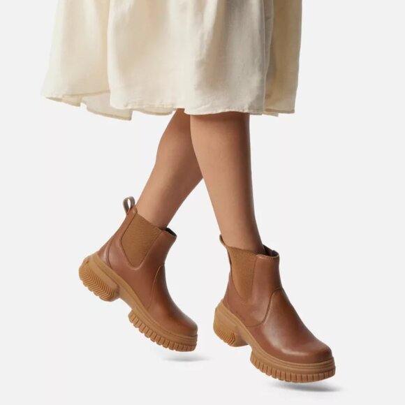 NEW Sorel Ona Ave Chelsea Boots - Waterproof, Leather For Women 925 7s4 - Picture 1 of 10
